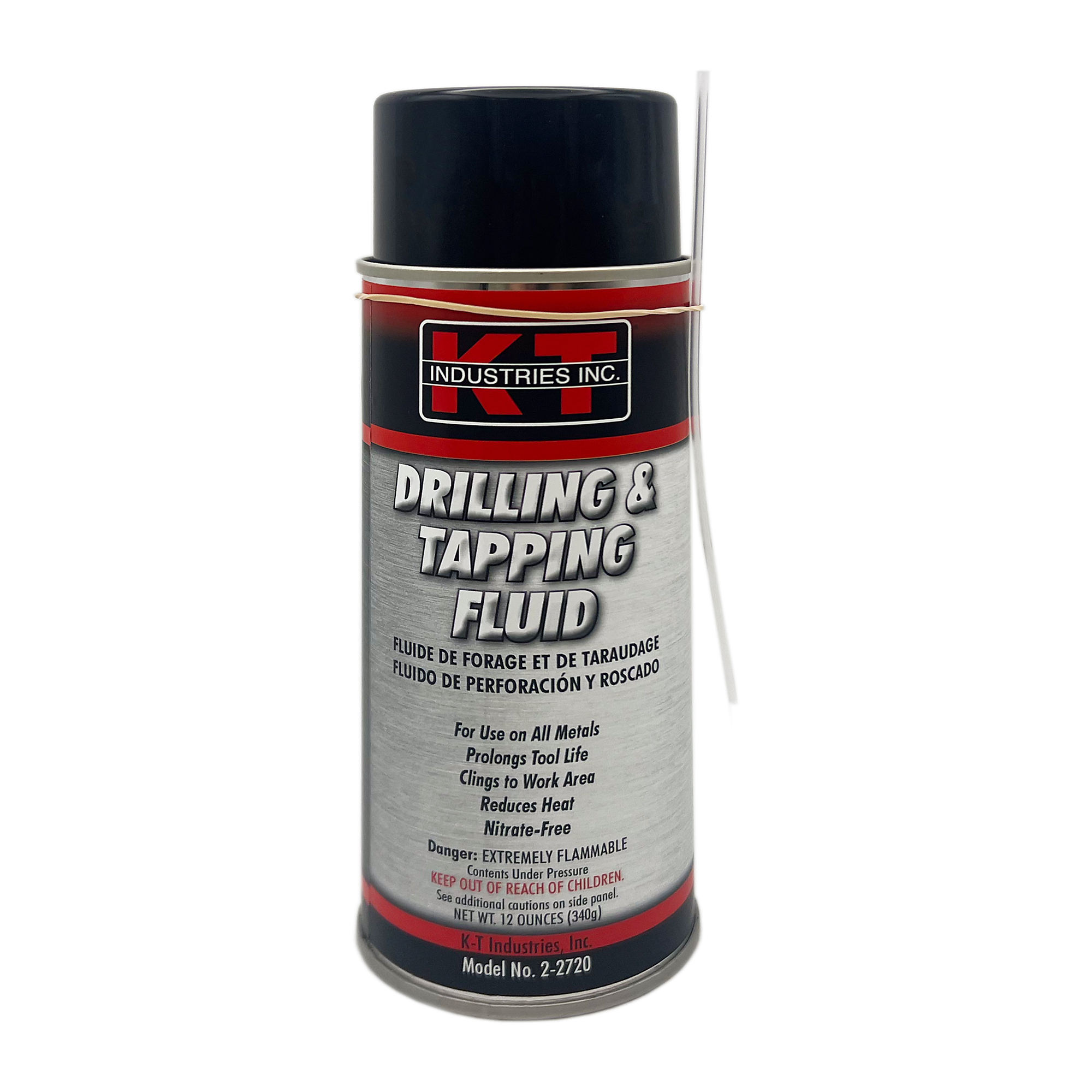 K-T Industries All Metal Heavy-Duty Cutting Fluid Aerosol — Lubricant for Drilling, Tapping, Sanding, and Threading, Model# 2-2720